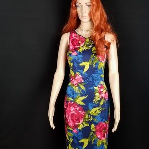 _EUC Enfocus Flower Basic Dress w/ Silver Zipper